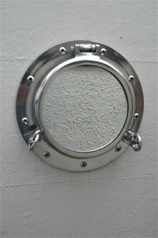Polished Metal Ship Porthole Mirror Opening Bathroom Wall Mirror