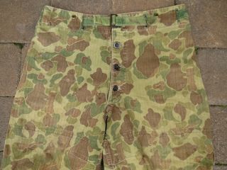 Vtg Ww2 Usmc Flog Skin Camouflage Pants W/ Belt
