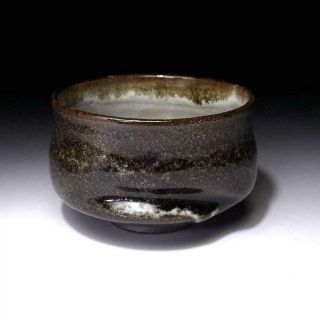 Uj6: Vintage Japanese Pottery Tea Bowl Of Seto Ware,