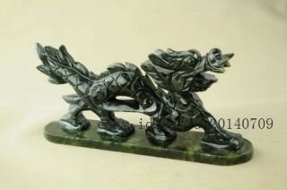 Chinese Jade Handmade The Statue Of Dragon B02