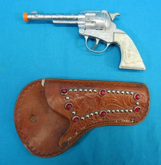 1955 Vintage Roy Rogers Kilgore Cap Gun 8 " With Holster