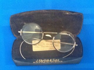 Antique Eyeglasses With 1923 Case.  Gold Filled??