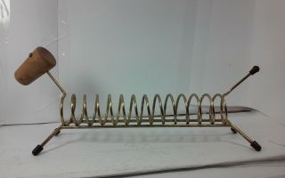 Interesting Mid Century Modern Metal And Wood Dog Sculpture,  With A Function