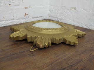 VINTAGE / ANTIQUE ART DECO SUNBURST MIRROR CONVEX MADE FROM PLASTER 5