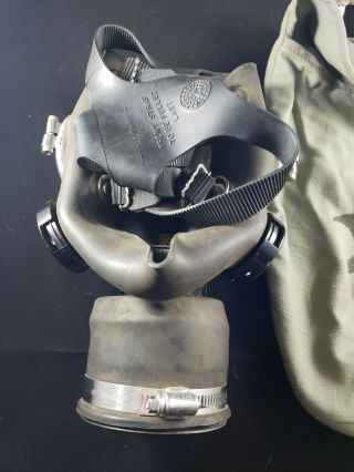 Vintage Military Police Gas Mask With Bag 5