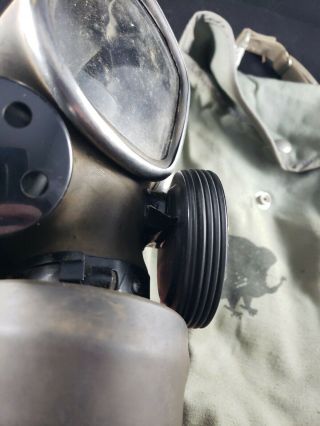 Vintage Military Police Gas Mask With Bag 7