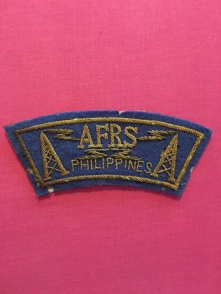 Afrs Armed Forces Radio Service Philippines Patch Felt