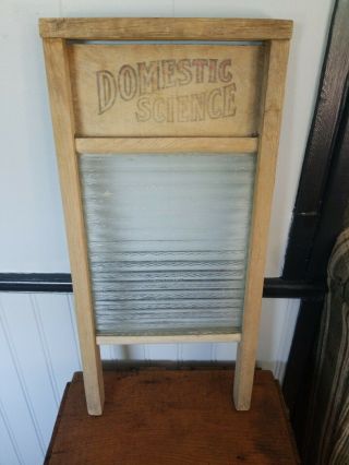 Vintage Glass Wash National Washboard Company 2