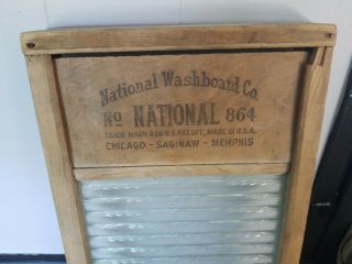 Vintage Glass Wash National Washboard Company 3