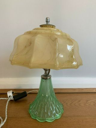 Art Deco Davidson Glass The Good Companion Table Lamp1935 with Replacement Shade 3