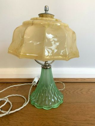 Art Deco Davidson Glass The Good Companion Table Lamp1935 with Replacement Shade 4