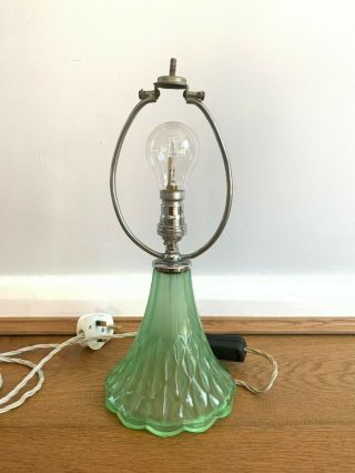Art Deco Davidson Glass The Good Companion Table Lamp1935 with Replacement Shade 5