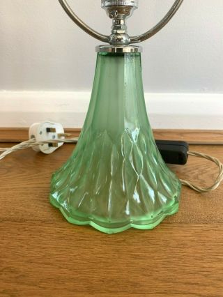 Art Deco Davidson Glass The Good Companion Table Lamp1935 with Replacement Shade 6