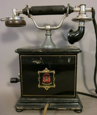 Antique Danish Castle Old Jydsk Aktieselskab Telephone Old Victorian Hotel Phone
