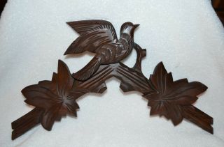 Vintage Germany Black Forest Cuckoo Clock Bird Topper