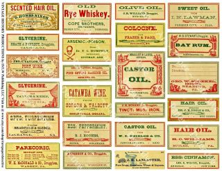 24 Apothecary Labels,  Sticker Sheet,  Druggist Labels & Drug Store Pharmacy Decor