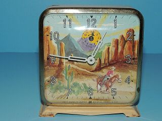 Vintage Ingraham Roy Rogers/trigger Windup Alarm Clock - Circa 1951,