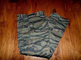 Military Style Asian Tiger Stripe Bdu Pants Camouflage 6 Pocket Trousers X - Large