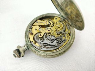 Antique Swiss Chronograph Pocket Watch Movement (in part case) 2