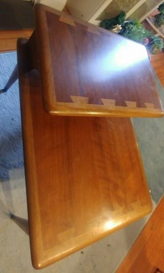 Vintage LANE ACCLAIM STEP TABLE end side table mid century modern VGC 3