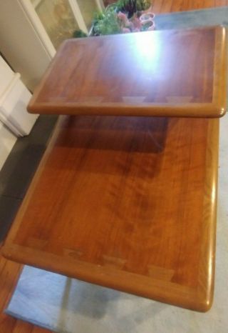 Vintage LANE ACCLAIM STEP TABLE end side table mid century modern VGC 4