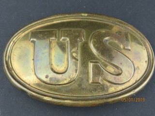 Antique Civil War Era Brass US Belt Buckle in 2