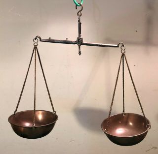 Antique English Equal - Arm Beam Scale Coin Scale