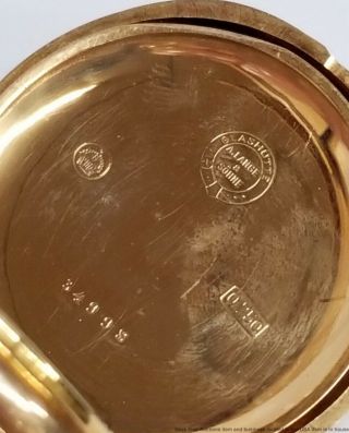 Heavy 18k Gold German A Lange 1st Quality Pocket Watch w Box Papers Receipt 10