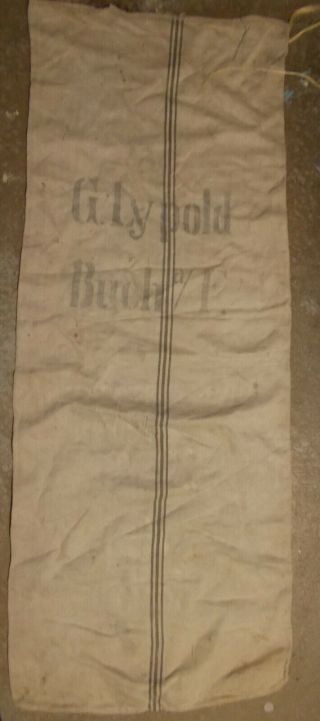 Antique 2 Sided Grain Flour Seed Feed Bag Sack 1900 