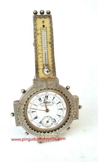 Turkey / Ottoman Pocket Watch With Thermometre,  Serkisoff Constantinople