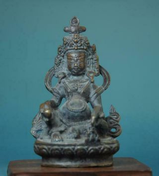 Collect Tibet Buddhism Old Bronze Manjusri Bodhisattva Buddha Statue B01