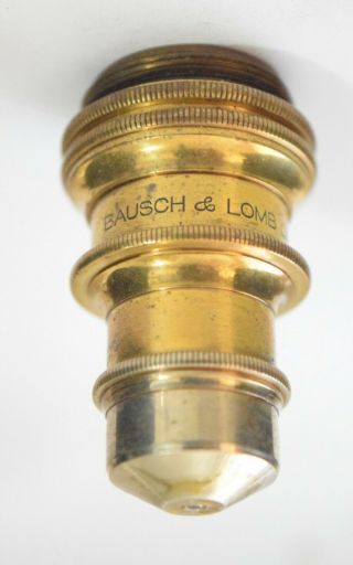 Antique Microscope Objective Lens Bausch Lomb (read Photos For Technical Info)