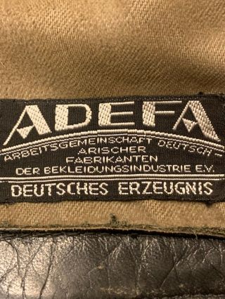 100 WW2 German Luftwaffe leather pilot flight jacket ADEFA 1930s Legion Condor 9