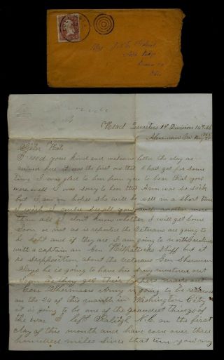 33rd Ohio Infantry (ovi) Civil War Letter - Rebel Officer Houses,  Battlefield