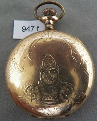Antique Elgin Pocket Watch,  Gold Filled Hunting Case,  15 Jewels