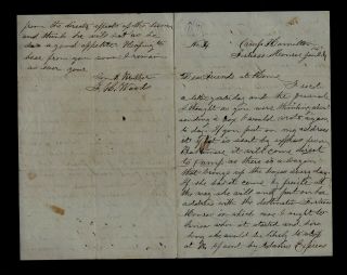 139th York Infantry Civil War Letter - Wounded In Battle Of Fair Oaks
