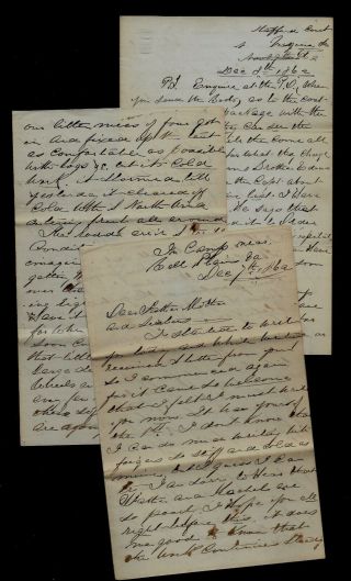 2nd Jersey Infantry Civil War Soldier Letter - Camp At Belle Plains,  Va