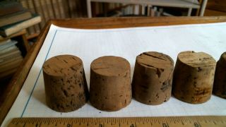 8 Apothecary corks antique vintage old bottle jar pharmacy medical drug poison 2