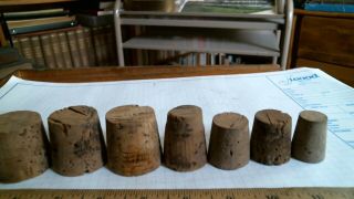 8 Apothecary corks antique vintage old bottle jar pharmacy medical drug poison 3