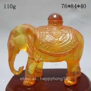 Chinese Hand - Carved Elephant Snuff Bottle Pretty B01
