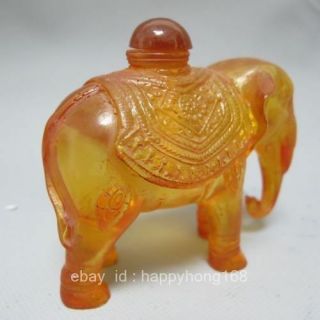 Chinese Hand - carved Elephant Snuff Bottle PRETTY b01 2