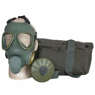 Serbian Army Military Issue Survival Gas Mask Carry Bag & Filter Nbc Protection