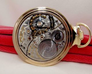 1918 ELGIN FATHER TIME 21 Jewels 24H DIAL RR GRADE in 10 K GOLD FILLED CASE RUNS 6