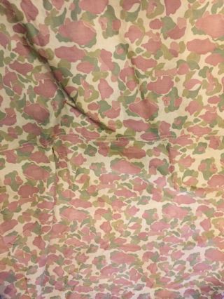 WW2 USMC US Marine Corps Camouflage Shelter Half Pup Tent Frog Skin 1944 Dated 5