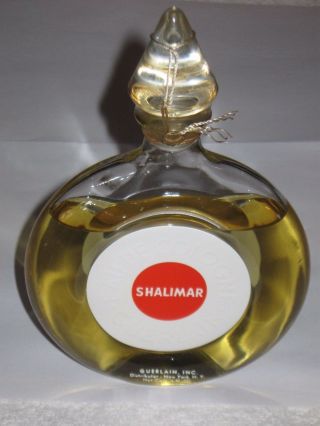 Vintage Guerlain Shalimar Perfume Bottle & Box - Cologne 6 OZ -,  3/4 Full 2