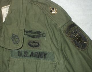 M - 65 Army Field Jacket 101st Airborne Kennedy Warfare School Sgt 1st Class Small 7