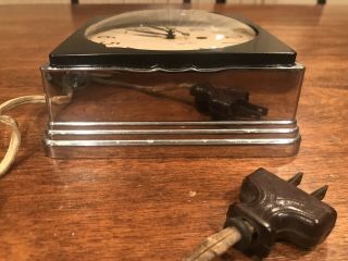 Vintage Telechron Wall Clock - Black Model 2F01 8