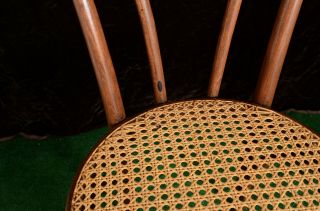 EUC vintage Thonet style bentwood and wicker cane chairs 7