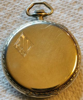 1921 South Bend pocket watch Grade 429 19j 12S 18k white GF 8