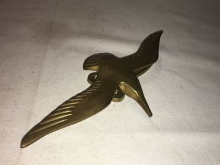 Vintage Heavy Solid Brass Seagull Door Knocker Nautical